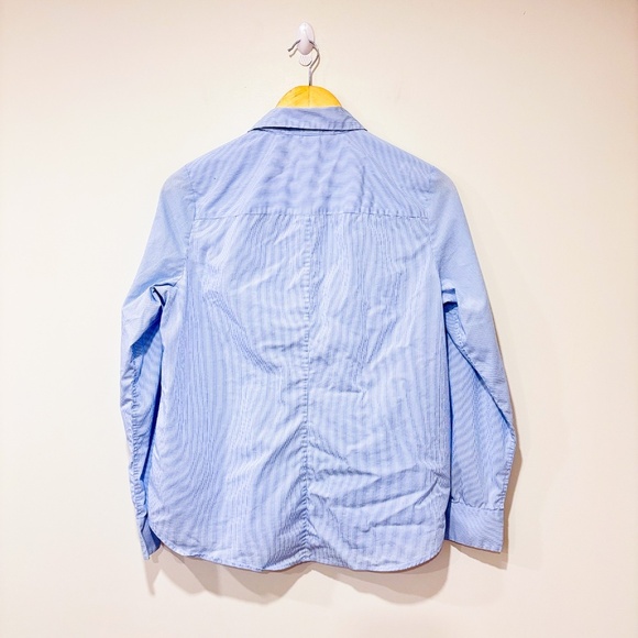 H&M – Blue & white striped button-down shirt | Classic office top | Size 6 * - Picture 2 of 9